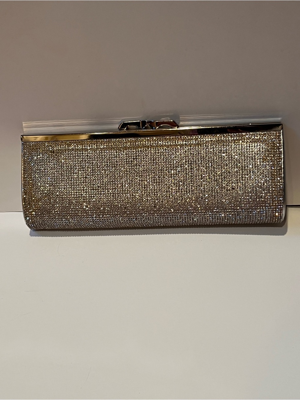 Sparkling Gold Rhinestone Evening Clutch